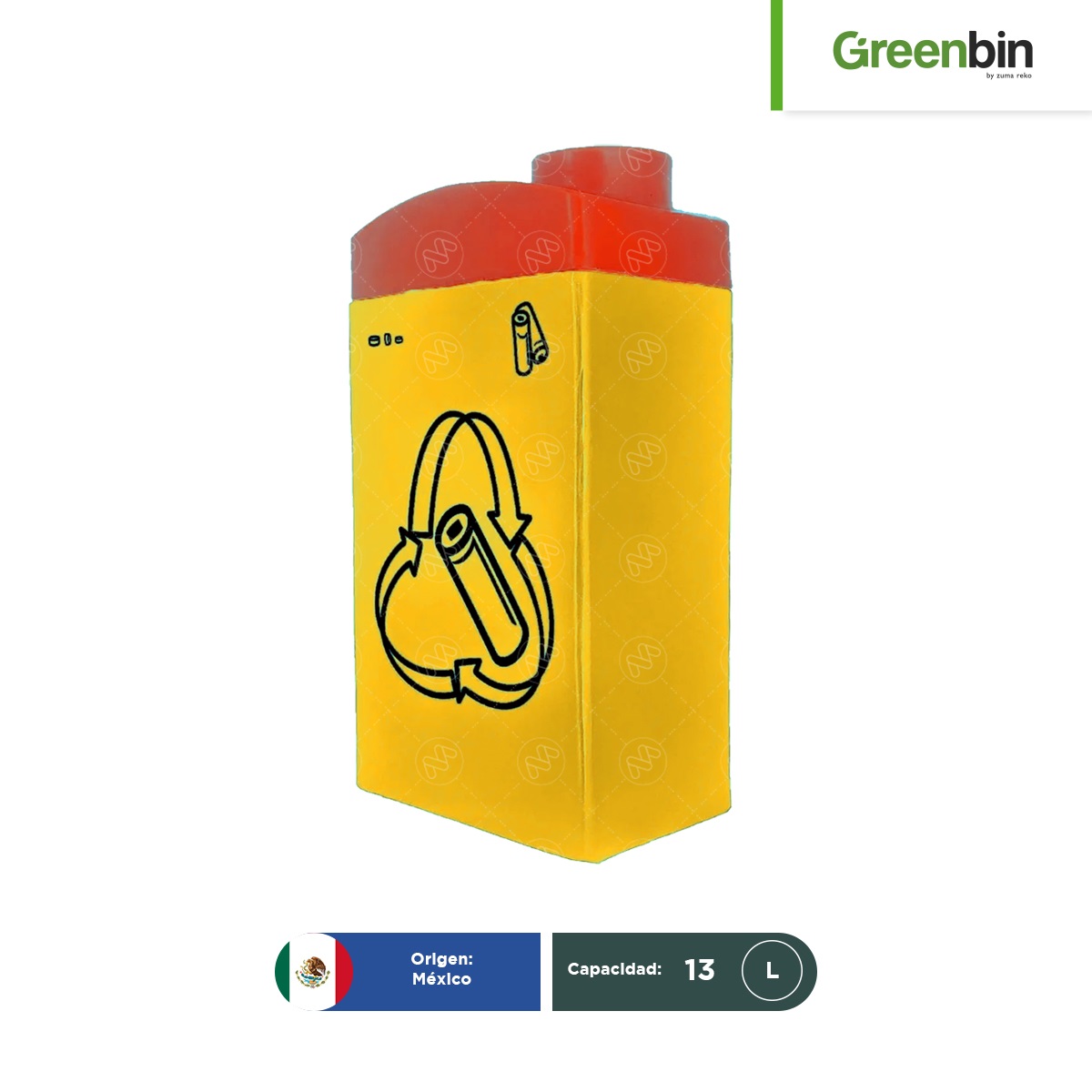 contenedor para pilas usadas probattery 13 l greenbin 002