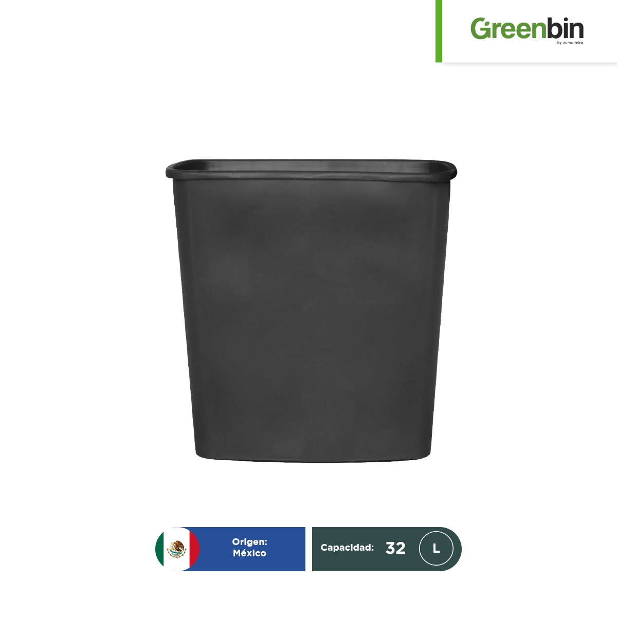 cesto rectangular greenbin 32 l ng 001