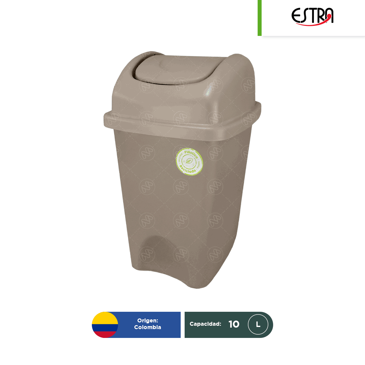 bote de basura con tapa vaiven estra mr 10 l vistas 001